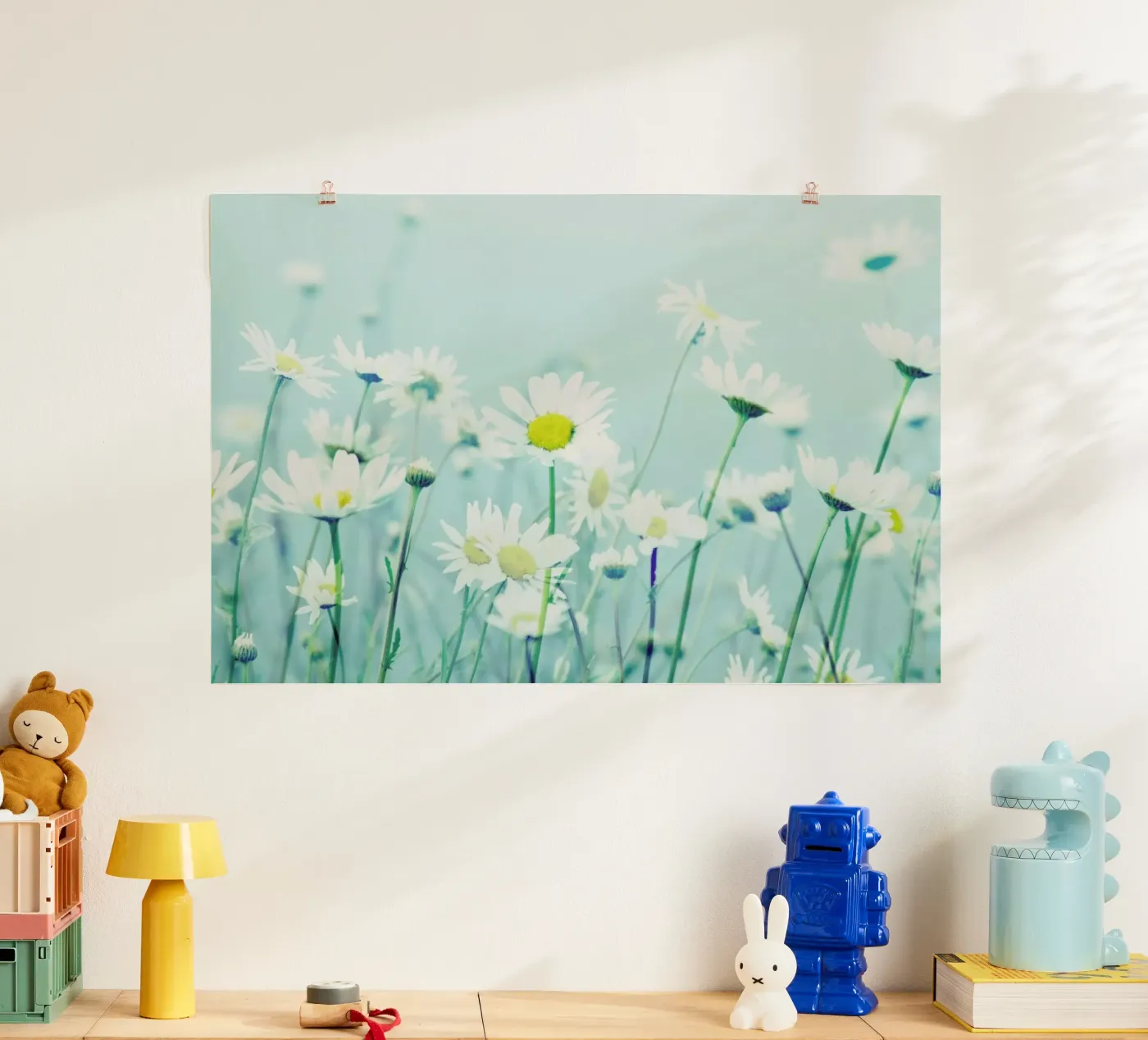 Dancing Daisies poster van Robin Delean