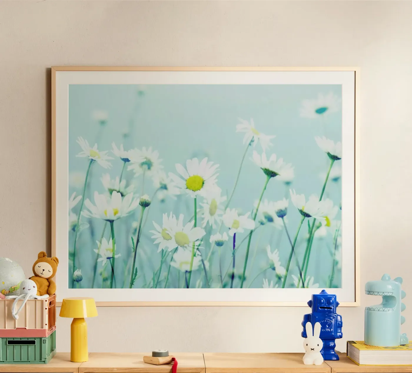 Dancing Daisies poster van Robin Delean