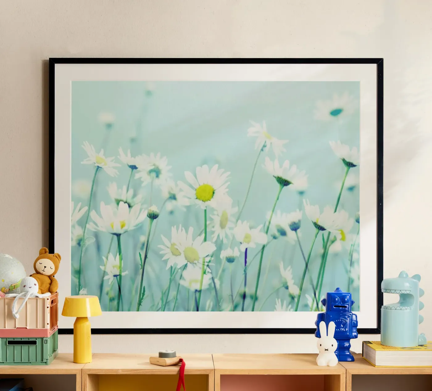 Dancing Daisies poster van Robin Delean