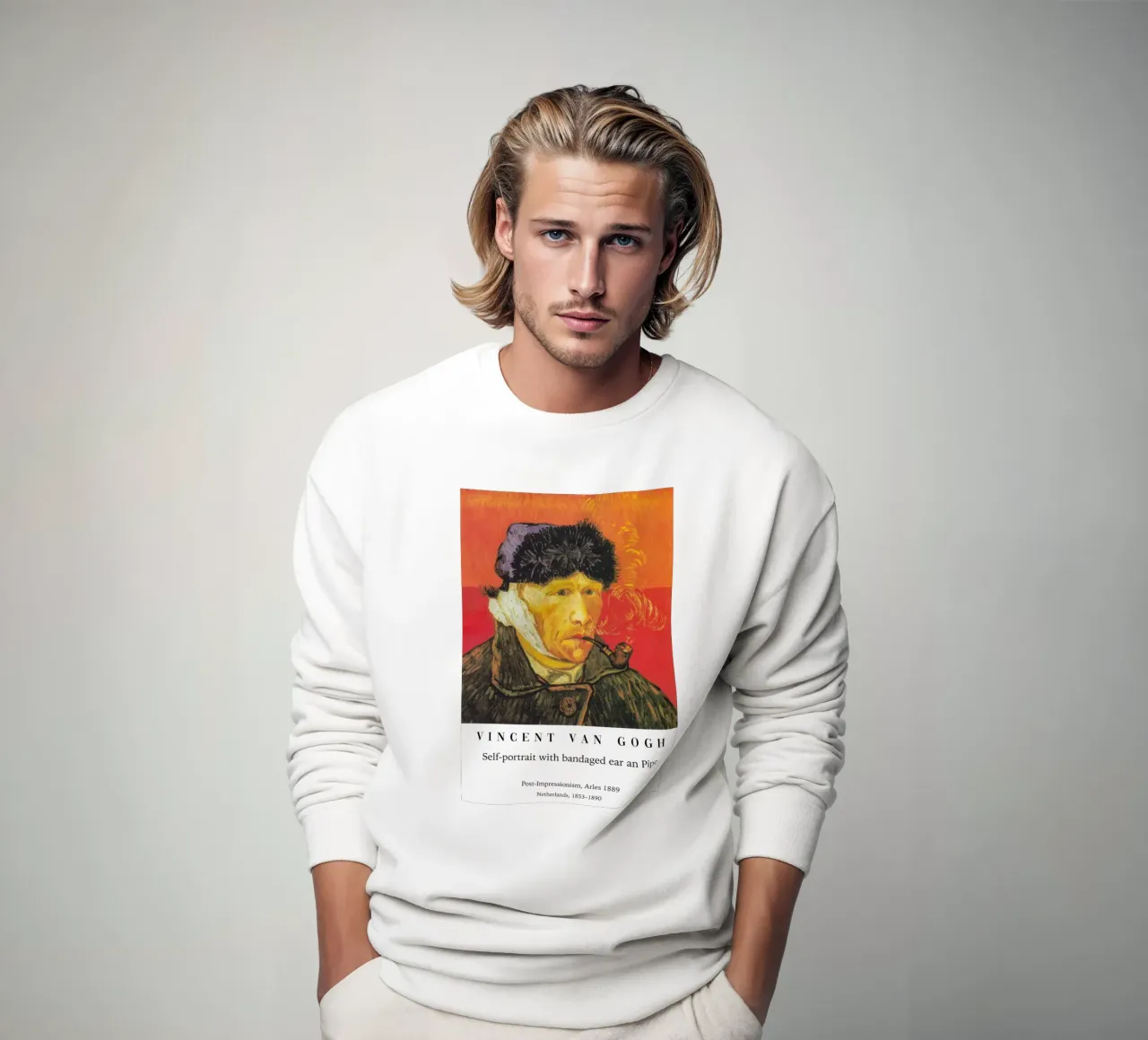 Van Gogh - con una oreja vendada sudadera de Carinaprint