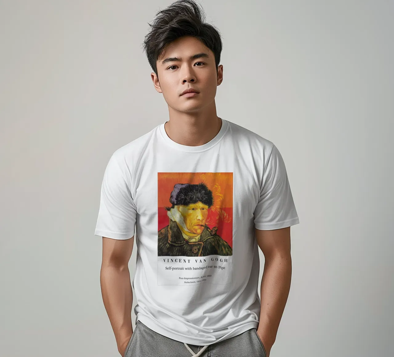 Van Gogh - con un orecchio fasciato t-shirt da Carinaprint