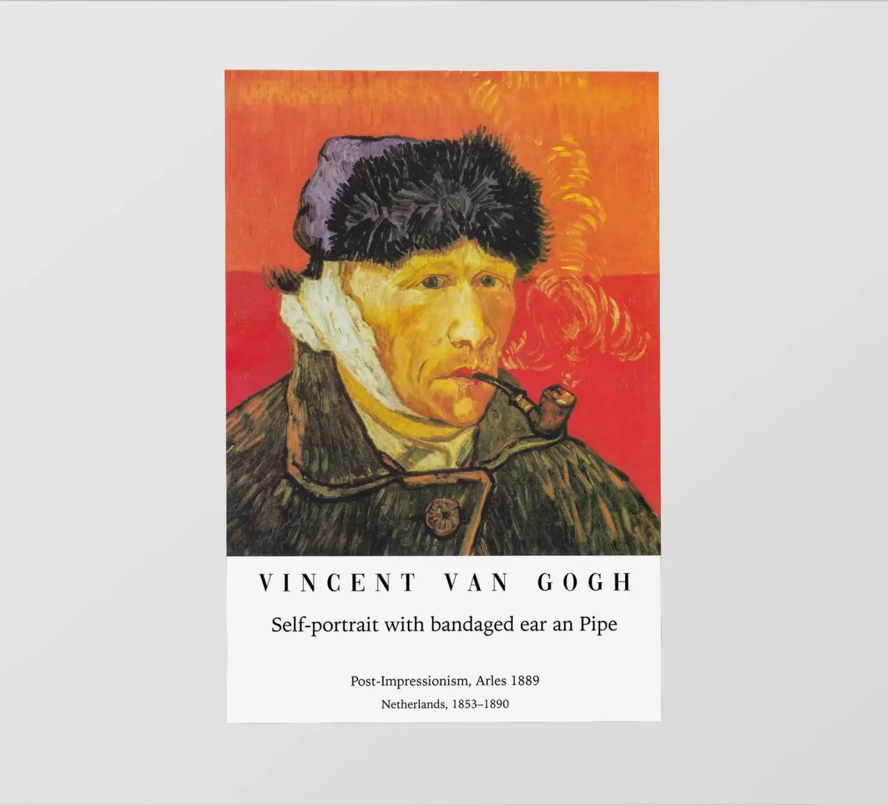 Van Gogh - con un orecchio fasciato telo in pvc da Carinaprint