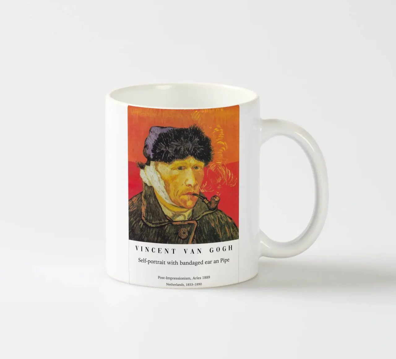 Van Gogh - con un orecchio fasciato tazza in ceramica da Carinaprint