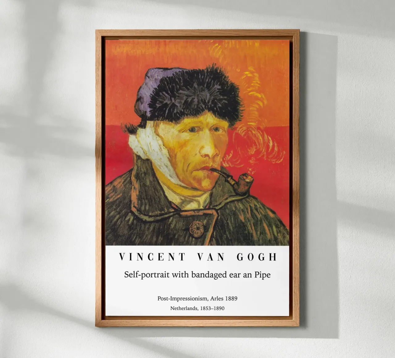 Van Gogh - con un orecchio fasciato alluminio dibond da Carinaprint