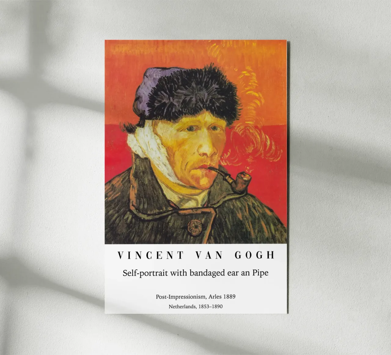 Van Gogh - con un orecchio fasciato alluminio dibond da Carinaprint