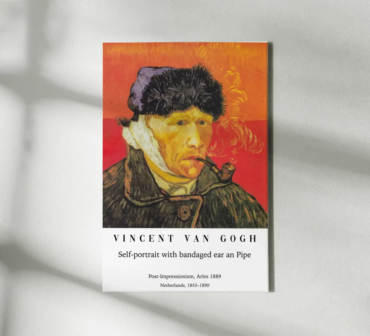Van Gogh - con un orecchio fasciato tela con Cornice a cassetta da Carinaprint