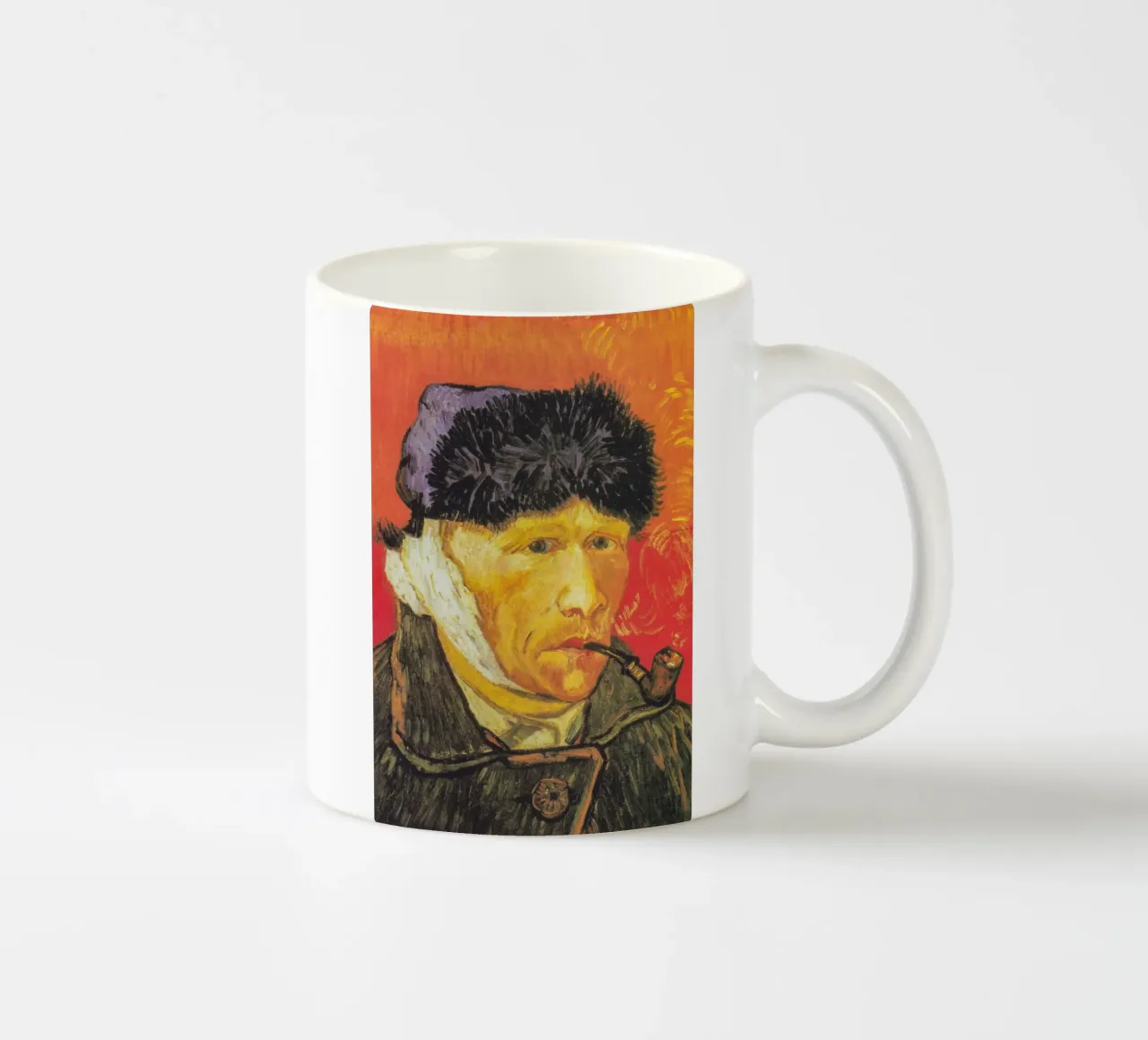 Van Gogh con un orecchio fasciato tazza in ceramica da Carinaprint