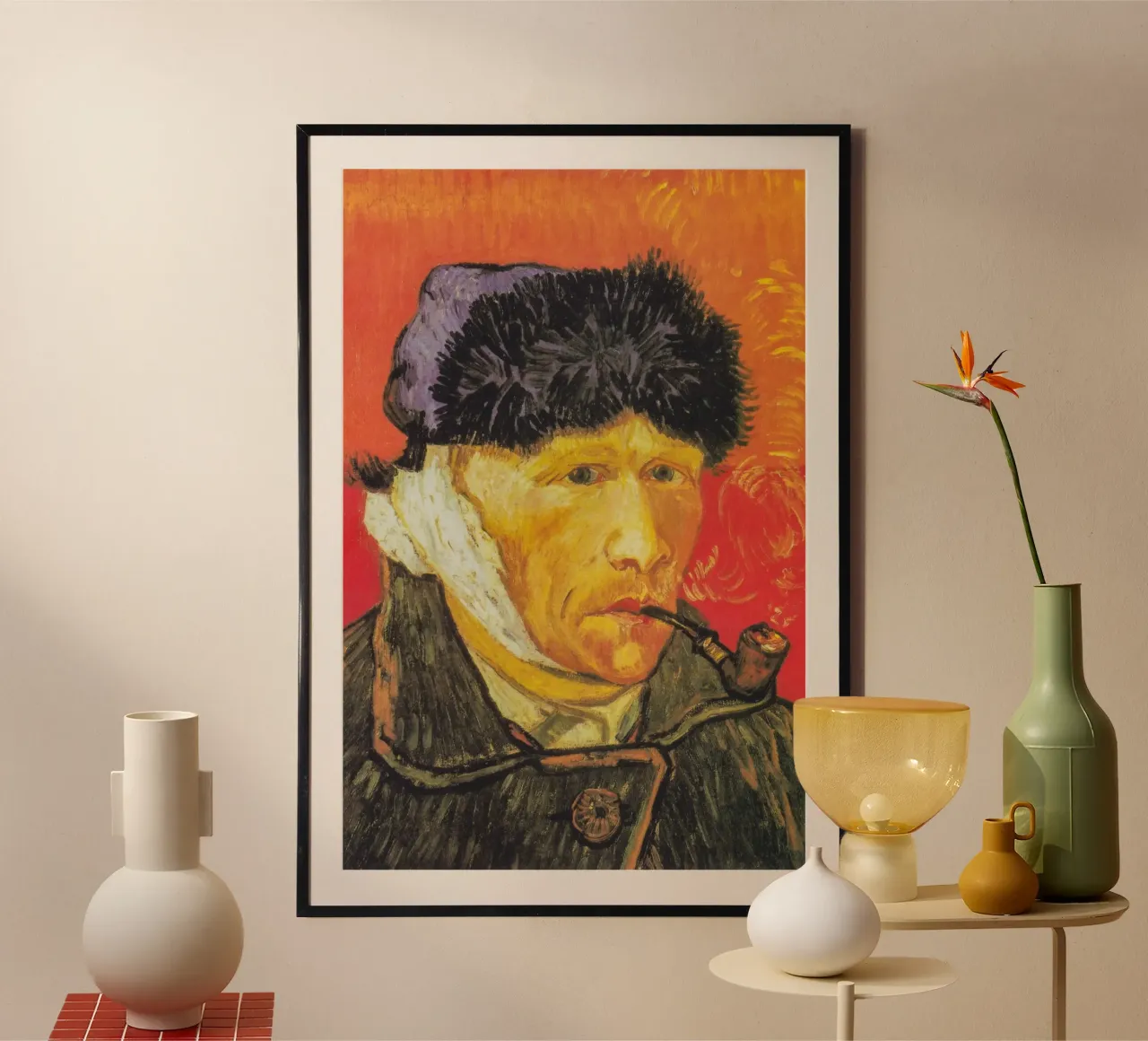 Van Gogh con un orecchio fasciato poster da Carinaprint