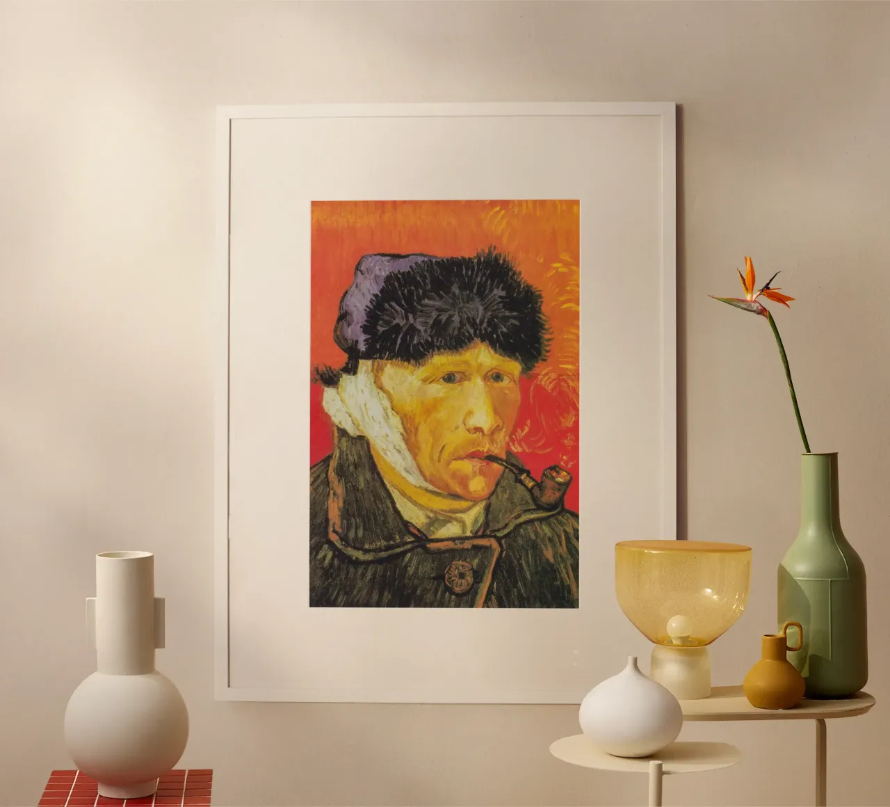 Van Gogh con un orecchio fasciato poster da Carinaprint