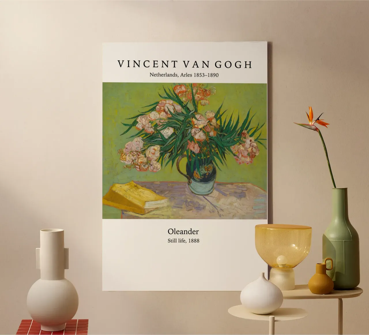 Vincent van Gogh - Oleandro tela con Cornice a cassetta da Carinaprint