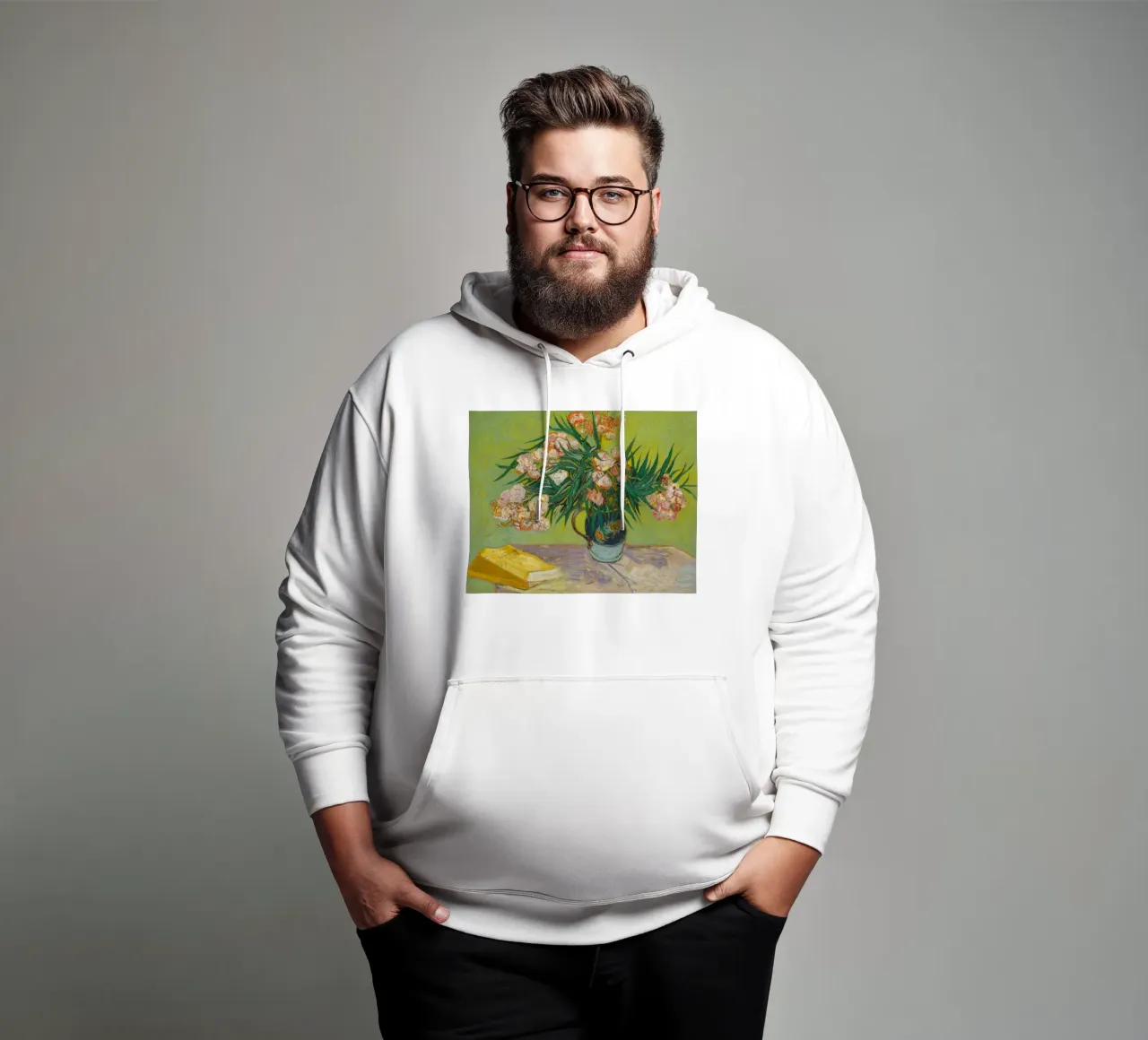 Vincent van Gogh Oleandro felpa con cappuccio da Carinaprint