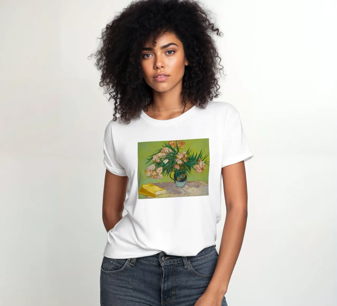 Vincent van Gogh Oleander women's fitted t-shirt by Carinaprint