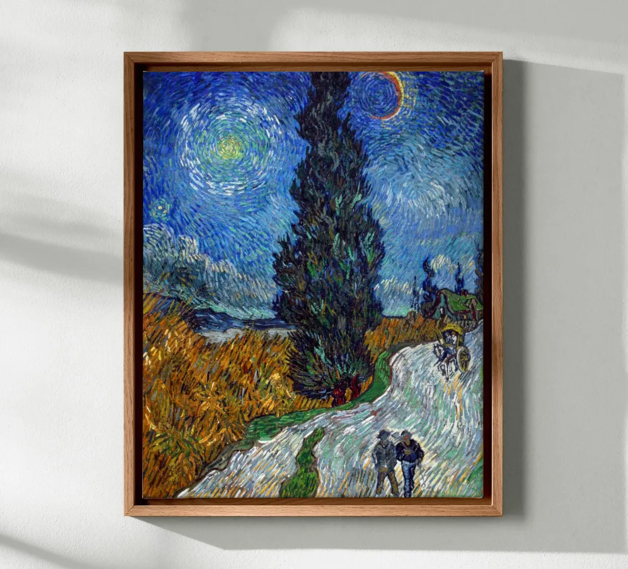 Cipresso di strada e stelle tela con Cornice a cassetta da Carinaprint