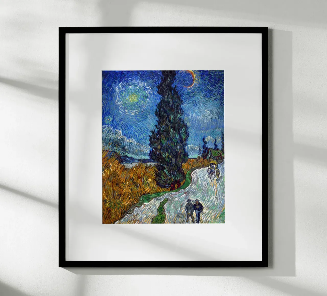 Cipresso di strada e stelle poster da Carinaprint