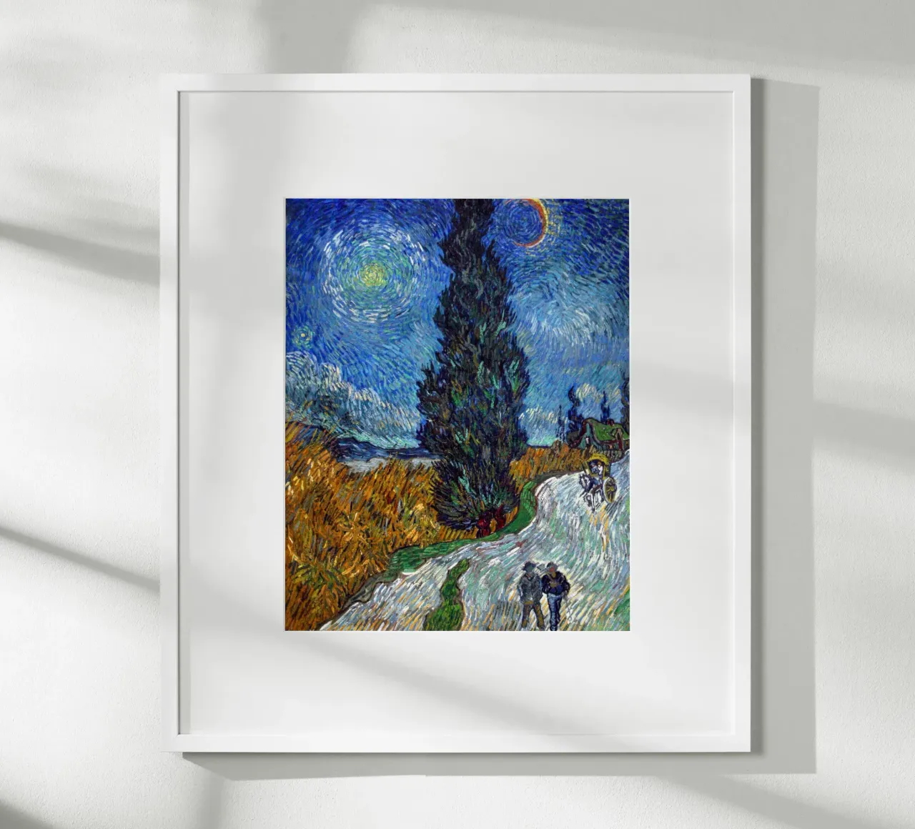 Cipresso di strada e stelle poster da Carinaprint