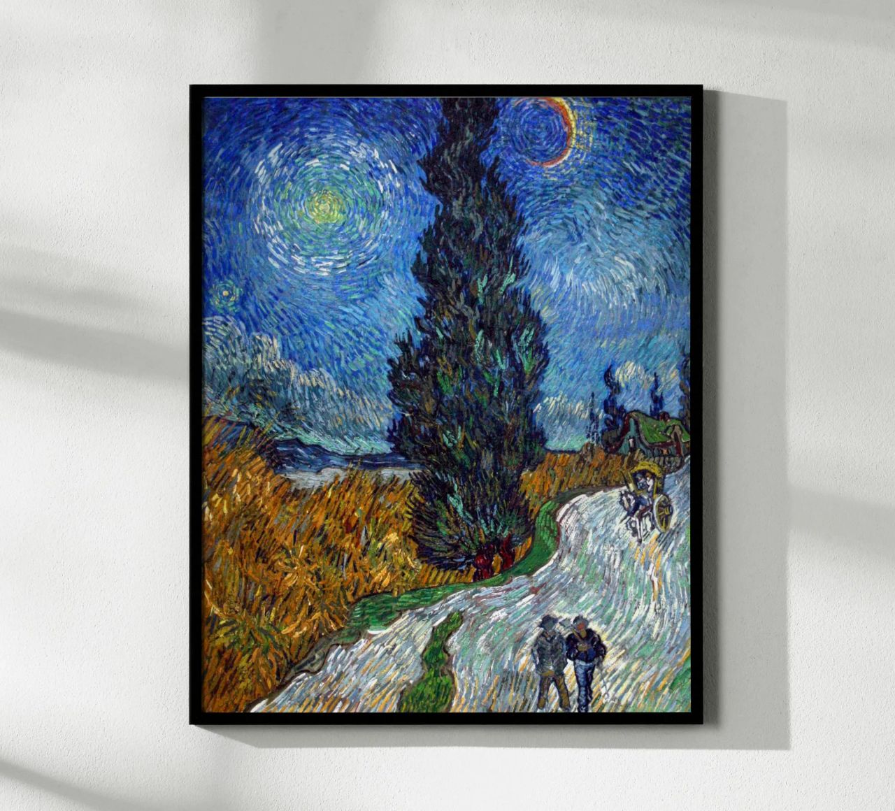 Cipresso di strada e stelle poster da Carinaprint