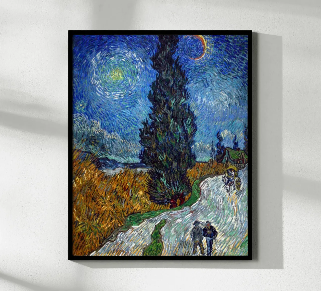 Cipresso di strada e stelle poster da Carinaprint