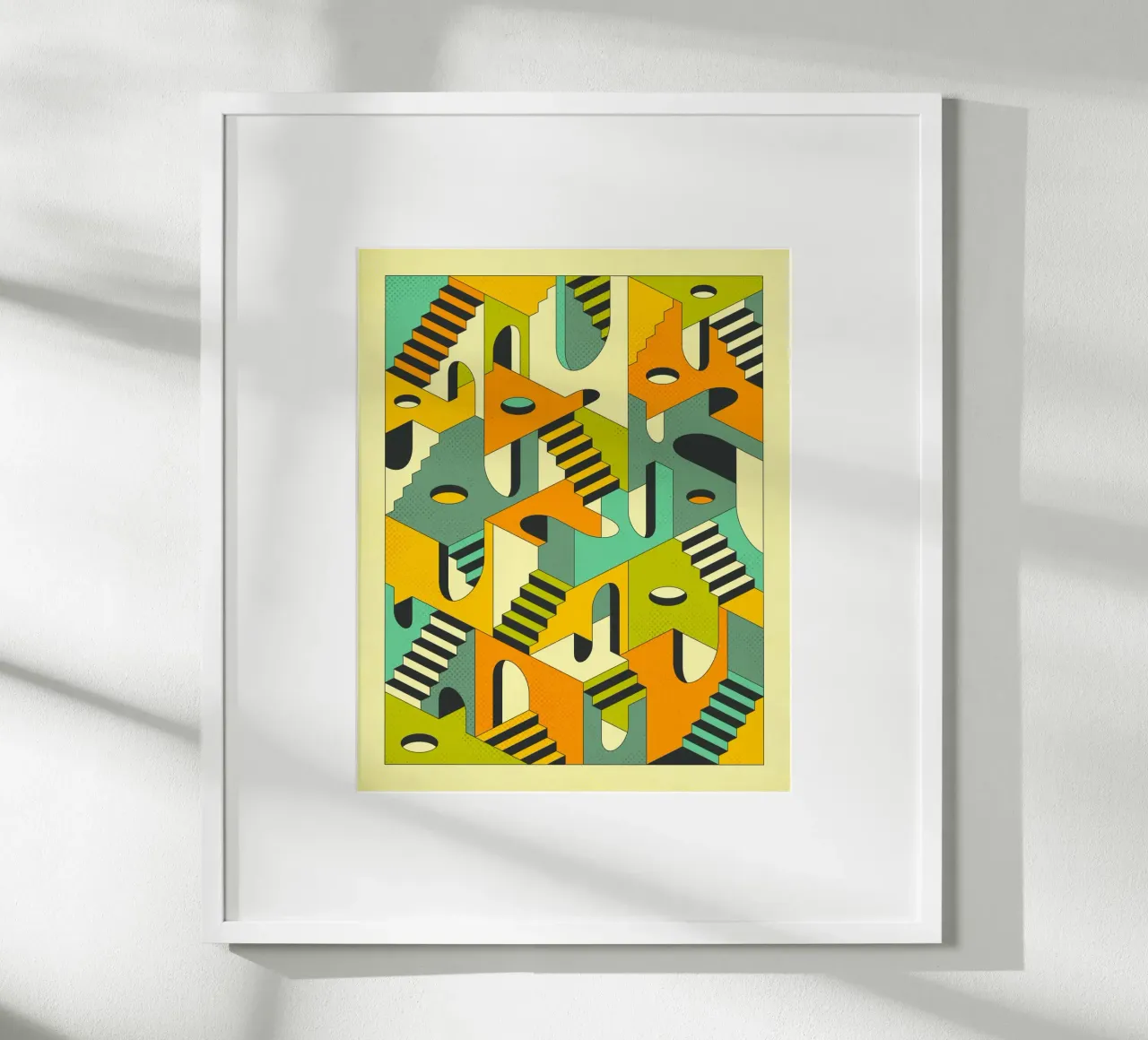Deja Vu poster con telaio in legno da Jazzberry Blue