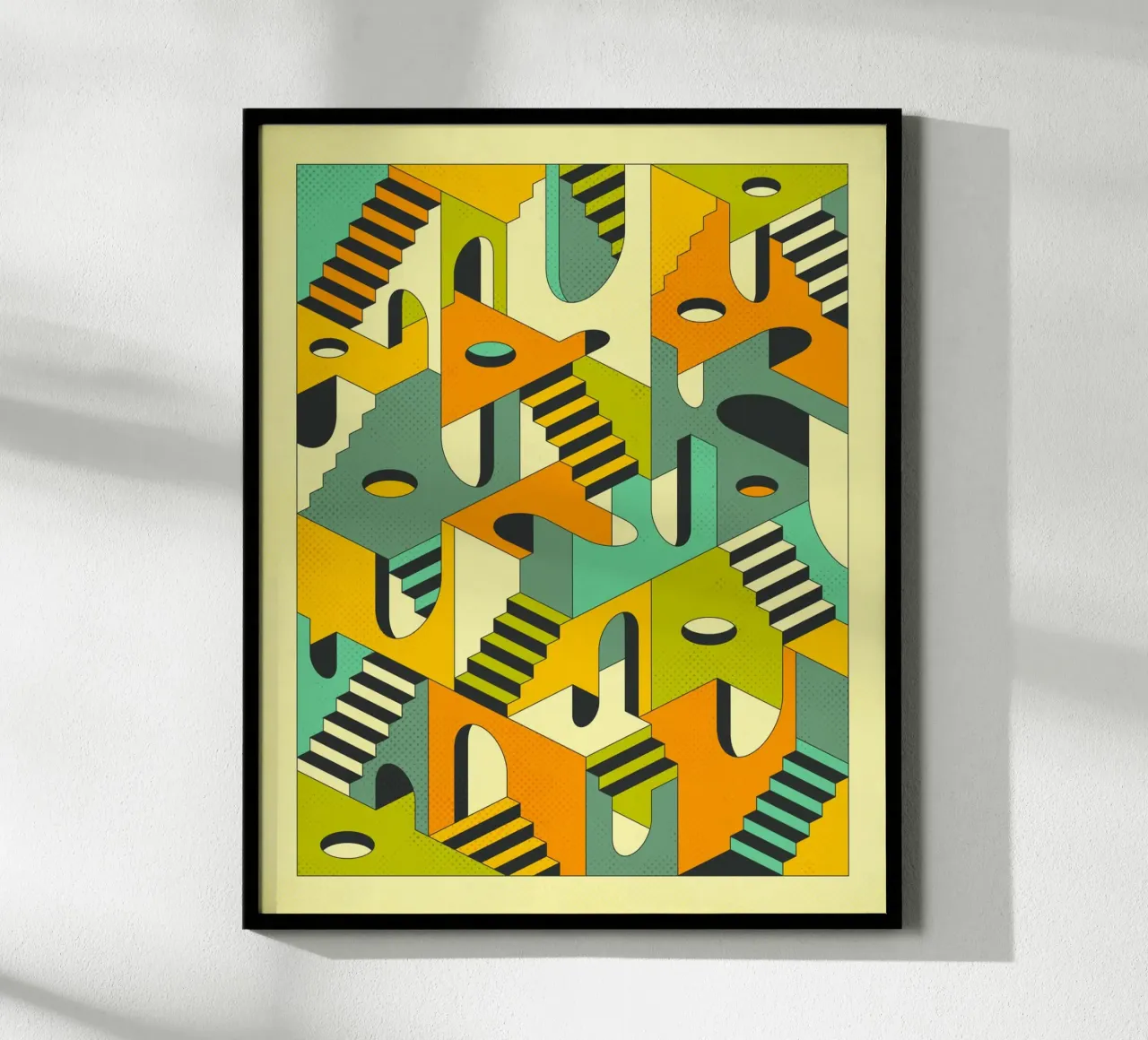 Deja Vu poster con telaio in legno da Jazzberry Blue
