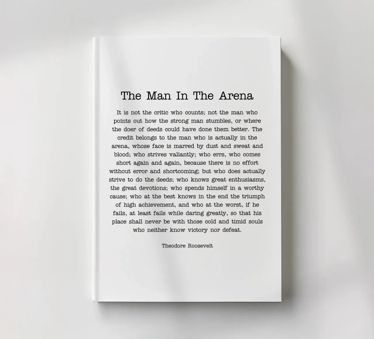 The man in the arena (typewriter style) notebook by Paigaam Studio