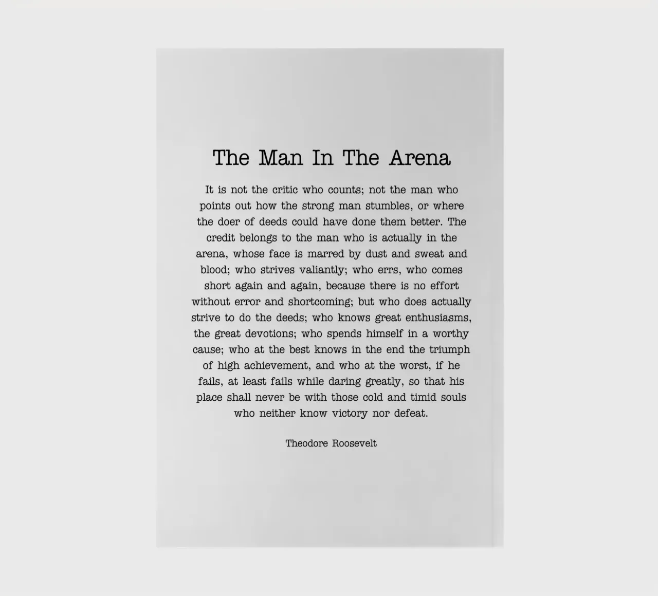 De man in de arena (typemachinestijl) notitieboek van Paigaam Studio