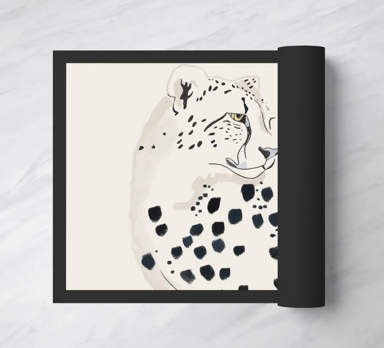 Ghepardo 15 Bianco e Nero zerbino da ThingDesign