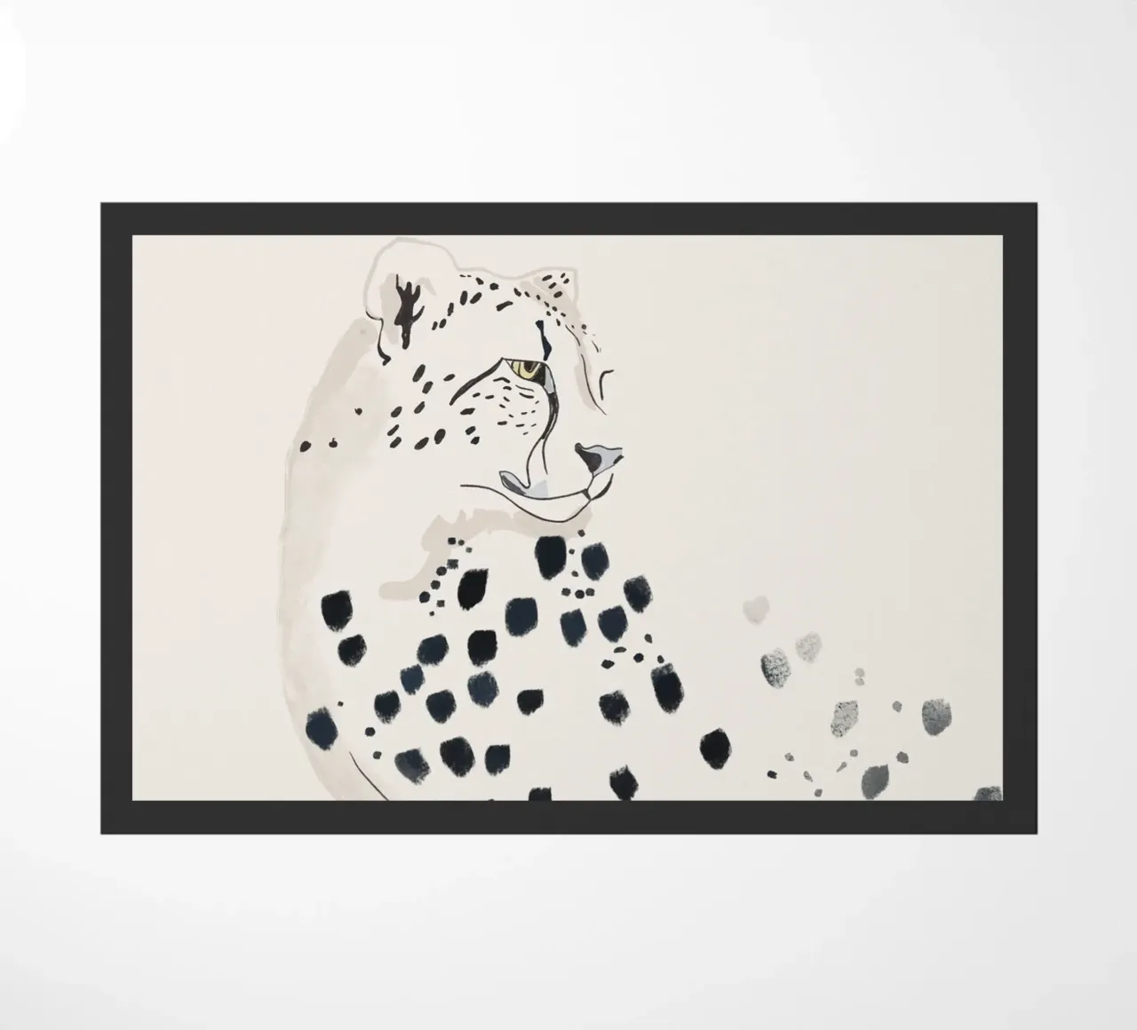 Ghepardo 15 Bianco e Nero zerbino da ThingDesign