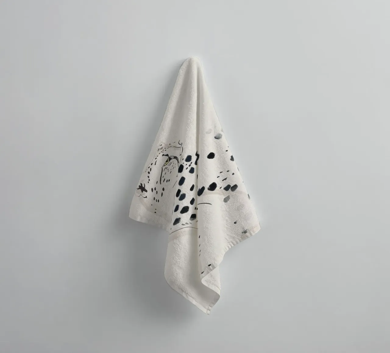 Ghepardo 15 Bianco e Nero asciugamano da bagno da ThingDesign