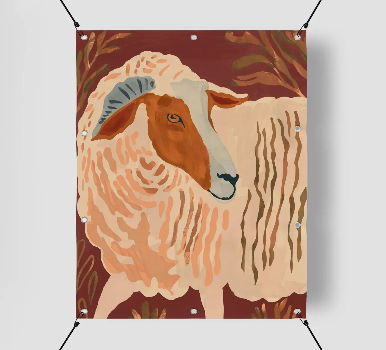 Ariete rustico astratto telo in pvc da ThingDesign