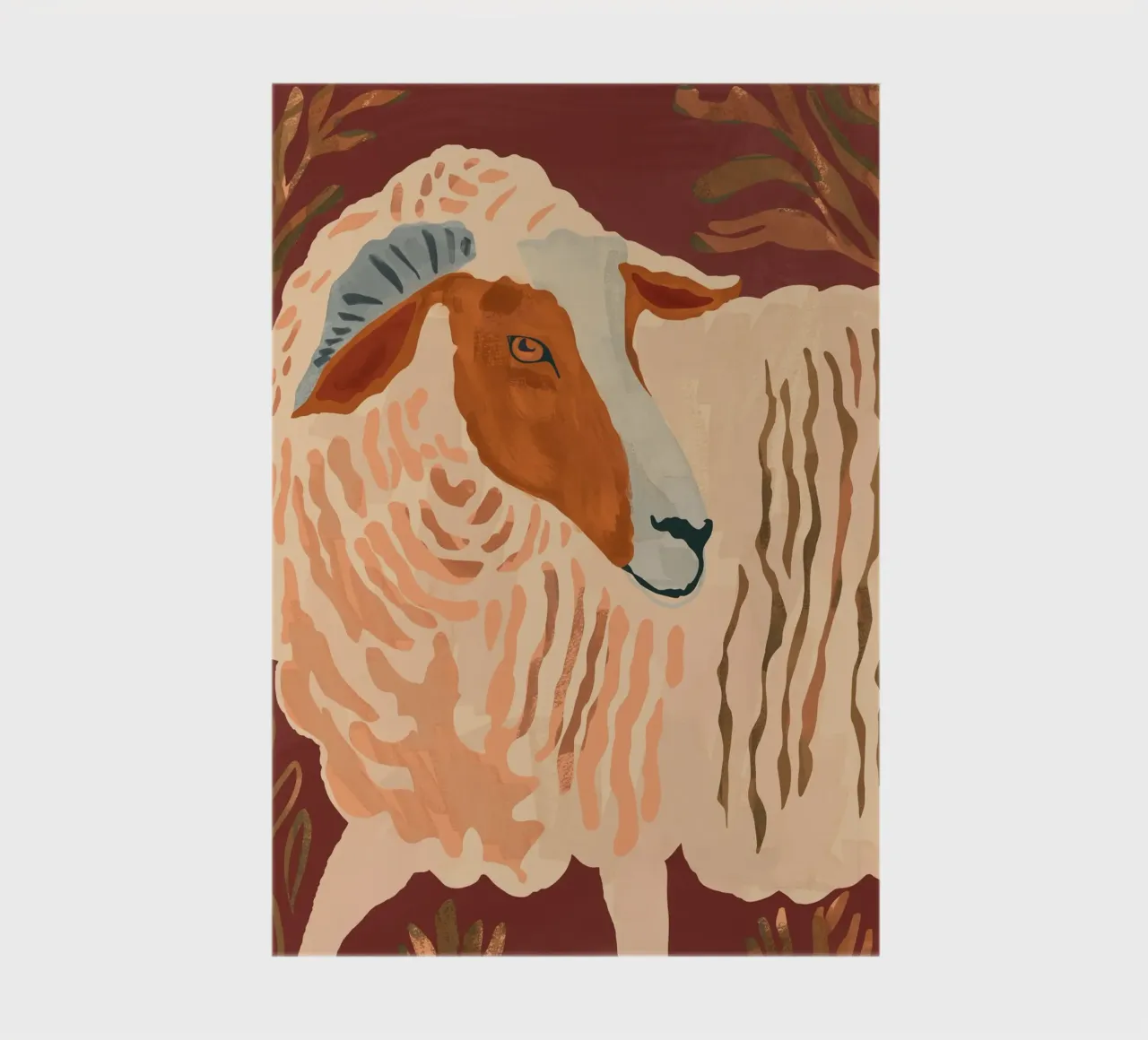 Abstract Rustic Ram notebook by ThingDesign