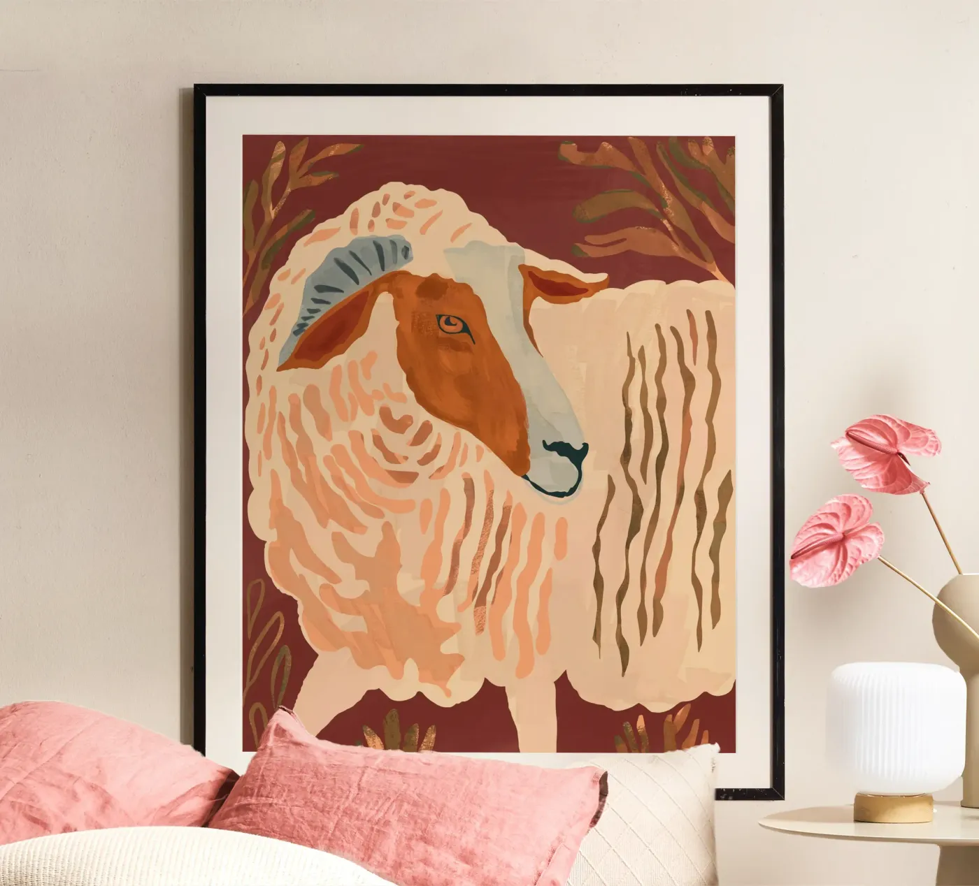 Abstract Rustic Ram poster by ThingDesign