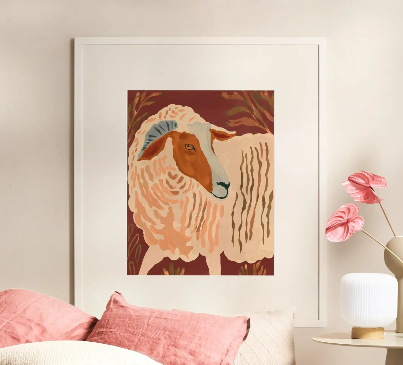 Abstract Rustic Ram poster by ThingDesign