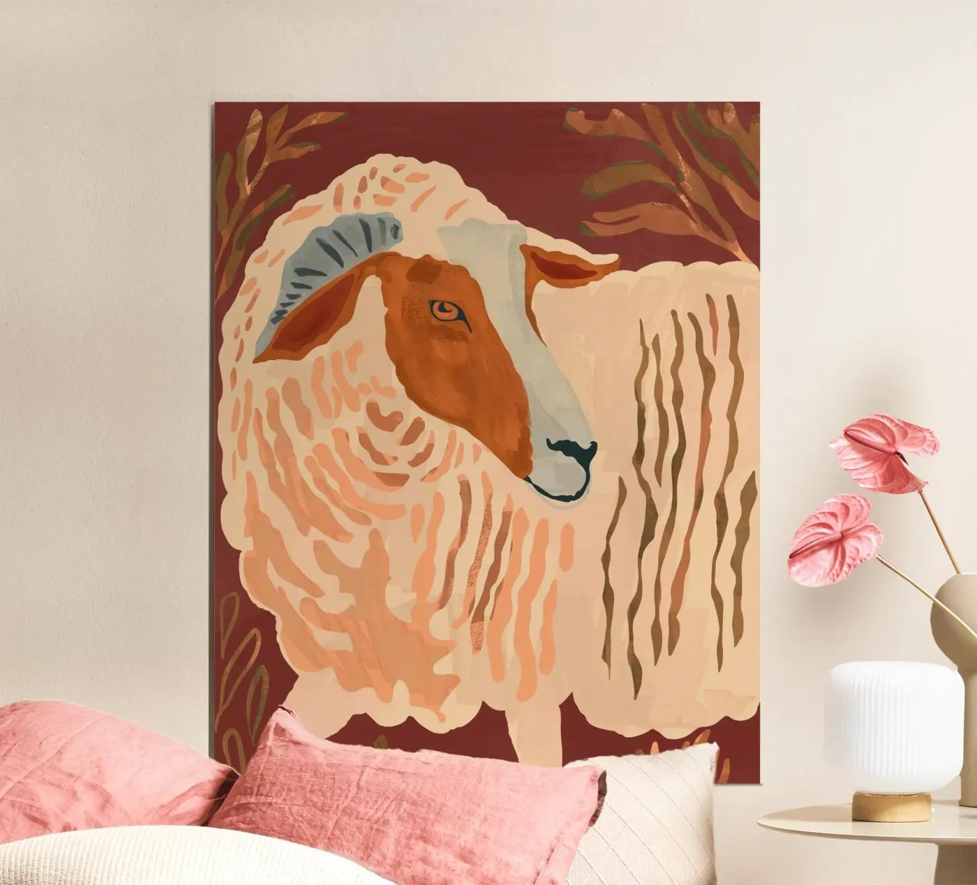 Abstract Rustic Ram poster by ThingDesign