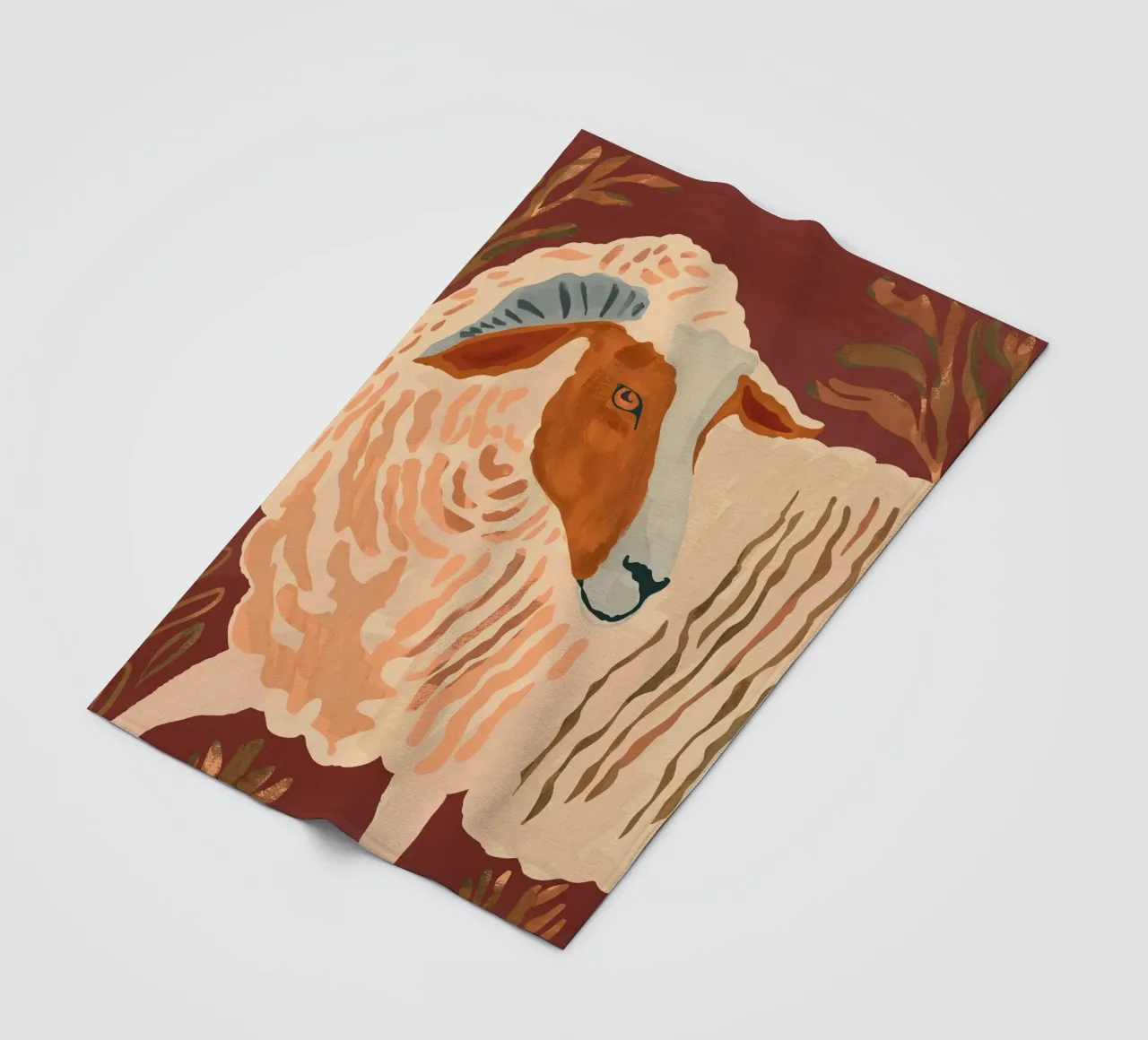 Ariete rustico astratto coperta in pile da ThingDesign