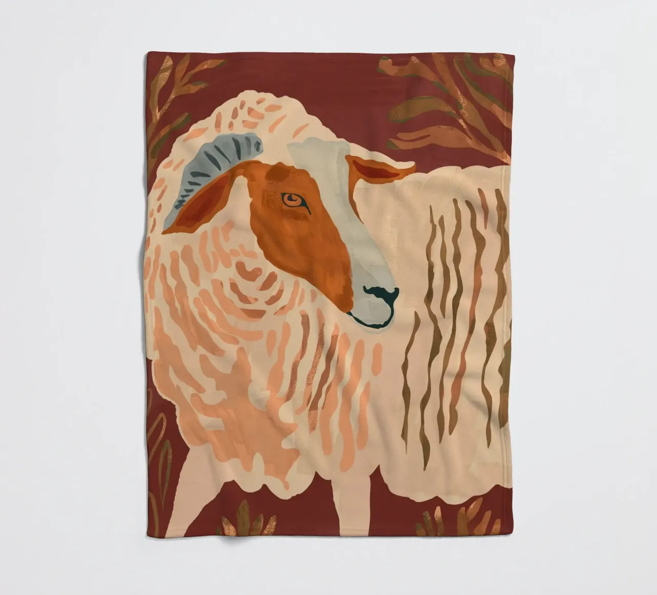 Ariete rustico astratto coperta in pile da ThingDesign