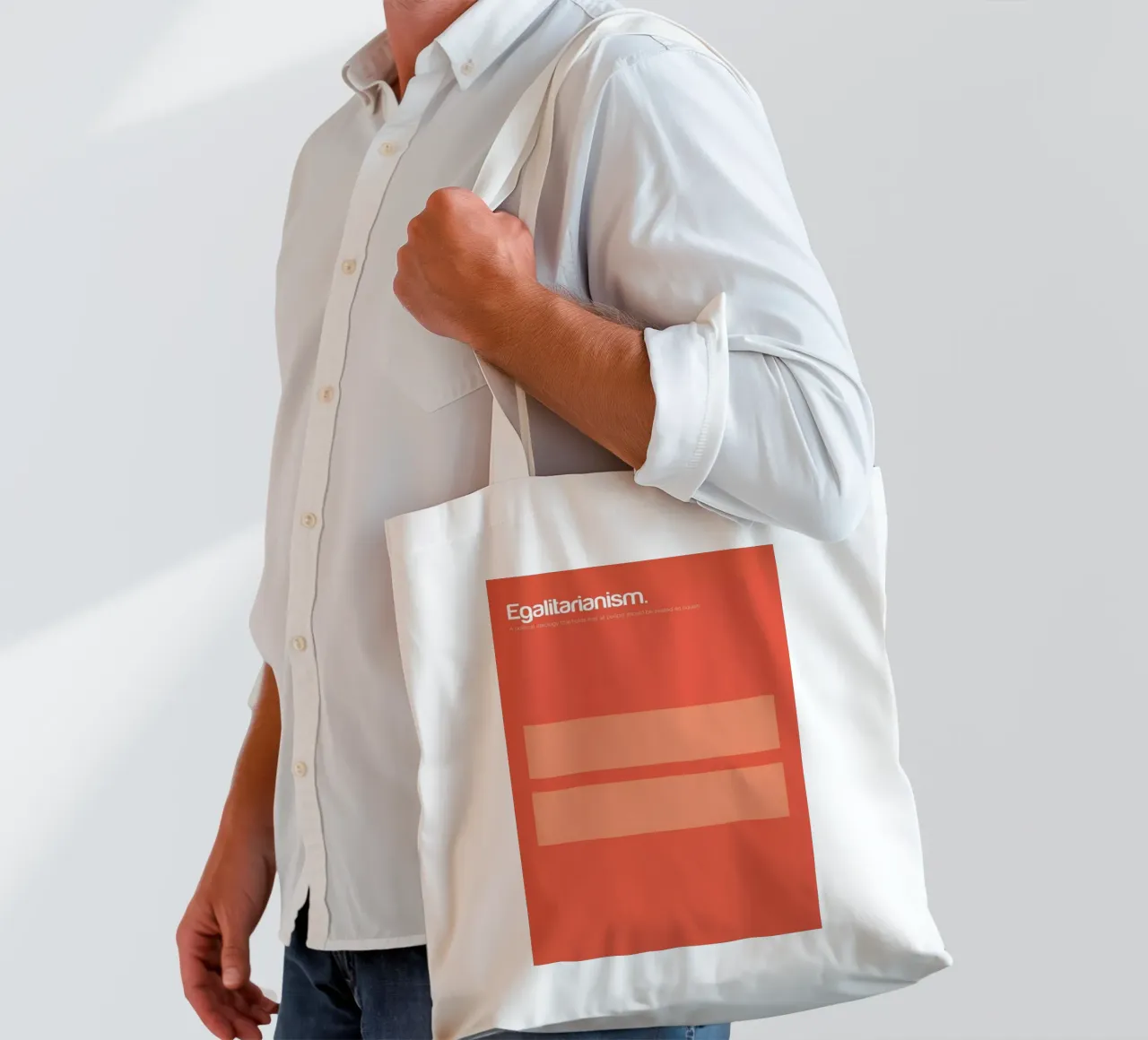 Egalitarianism tote bag by Genís Carreras