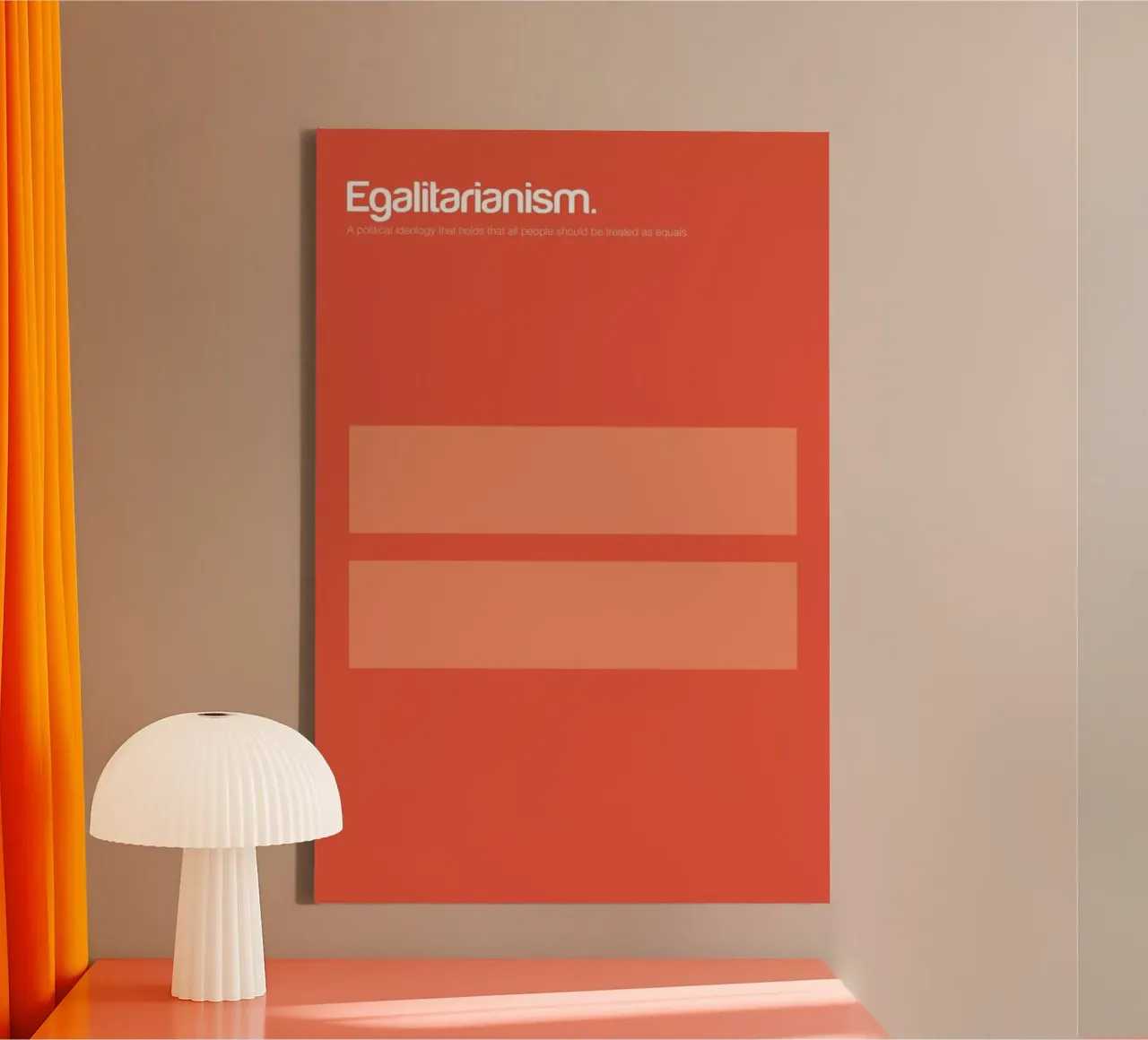 Egalitarianism tela con Cornice a cassetta da Genís Carreras