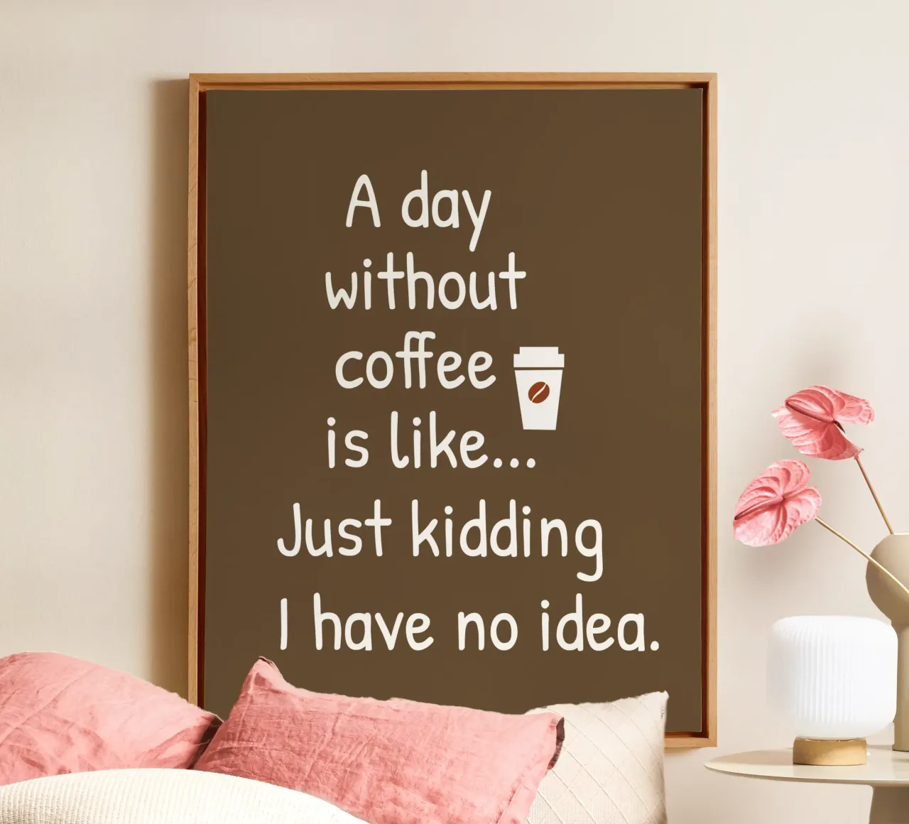 A day without coffee is like. Just kidding I have no idea tela da happieeagle