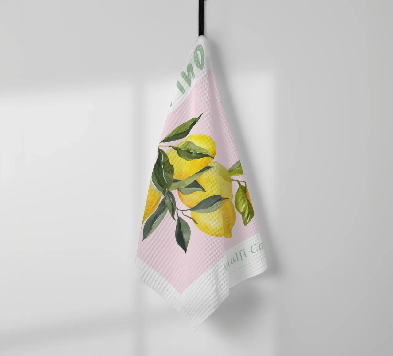 Positano Zitrone Italien Illustration Geschirrtuch von Bella Studio