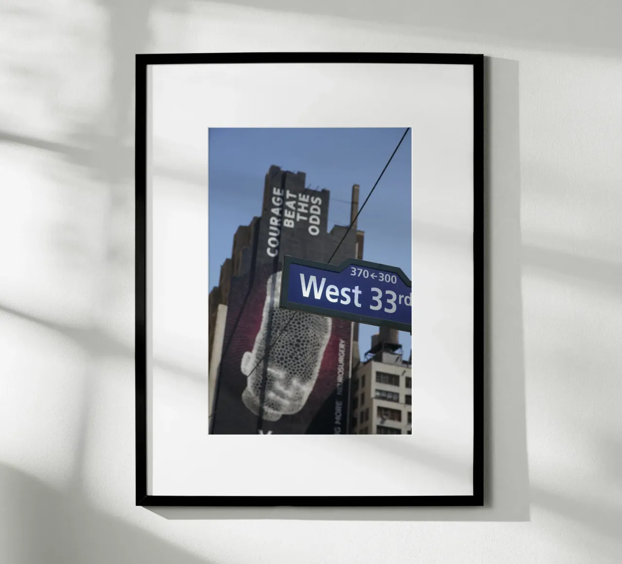 New York Flair poster with plastic frame by Nadine Ginzel
