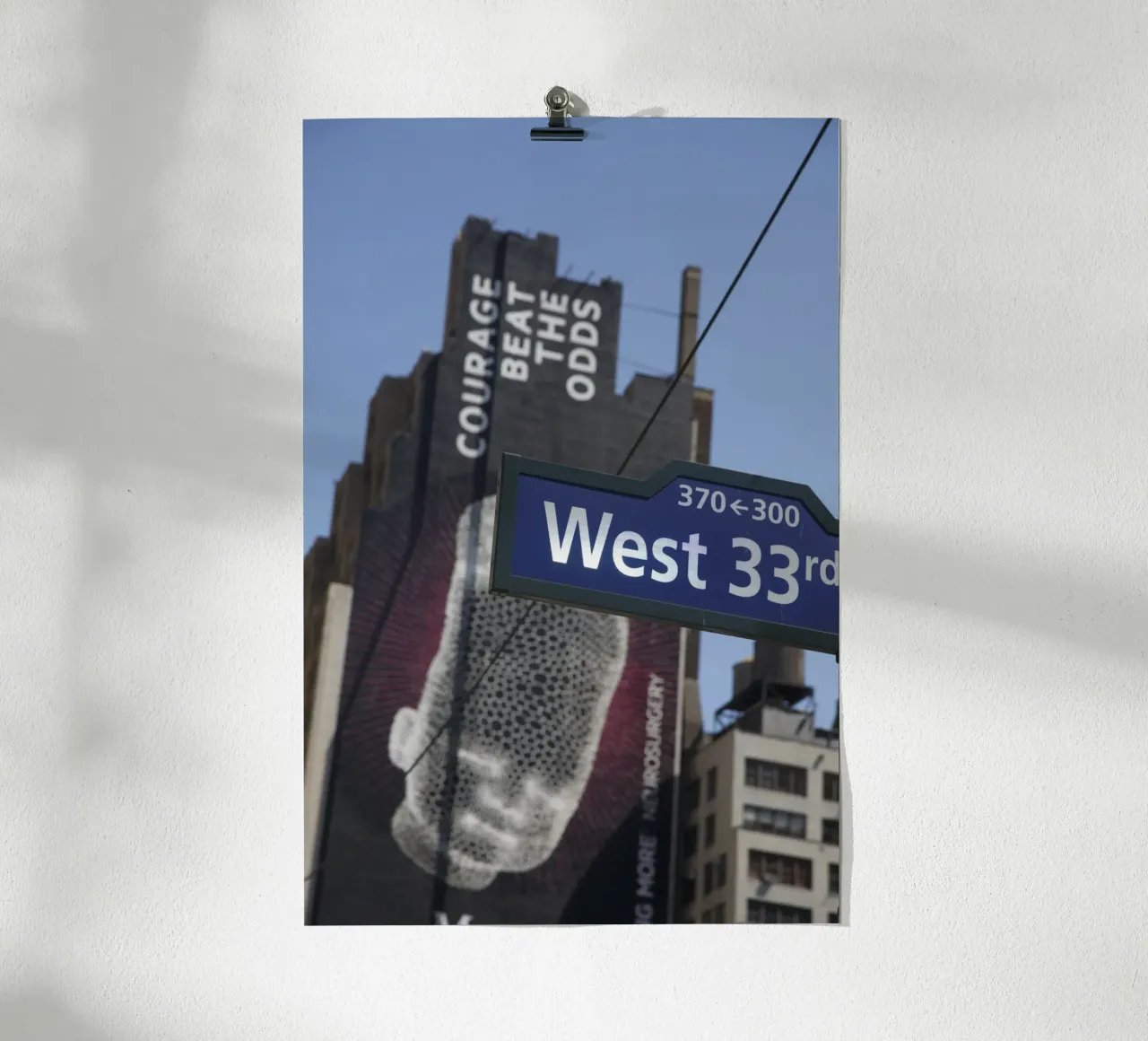 New York Flair poster with plastic frame by Nadine Ginzel