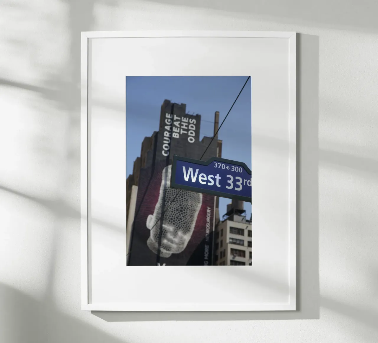 New York Flair poster with plastic frame by Nadine Ginzel