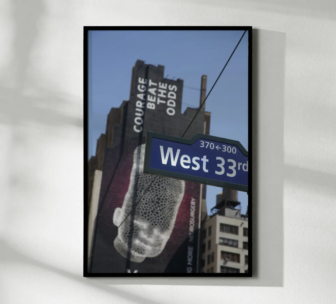 New York Flair poster with plastic frame by Nadine Ginzel