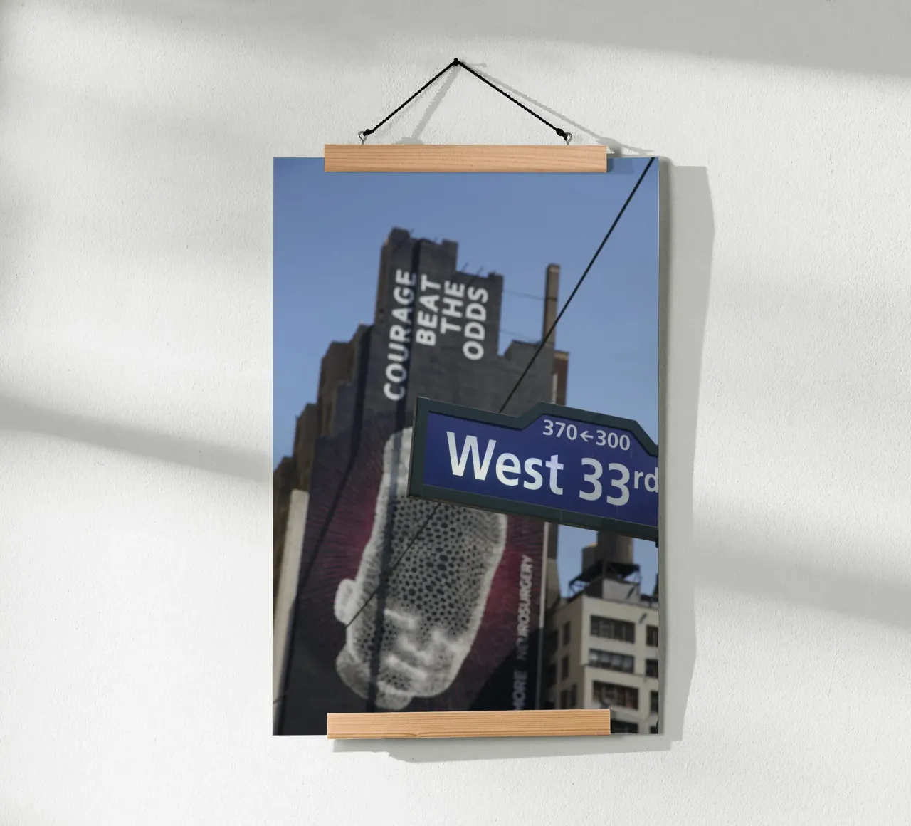 New York Flair poster with plastic frame by Nadine Ginzel