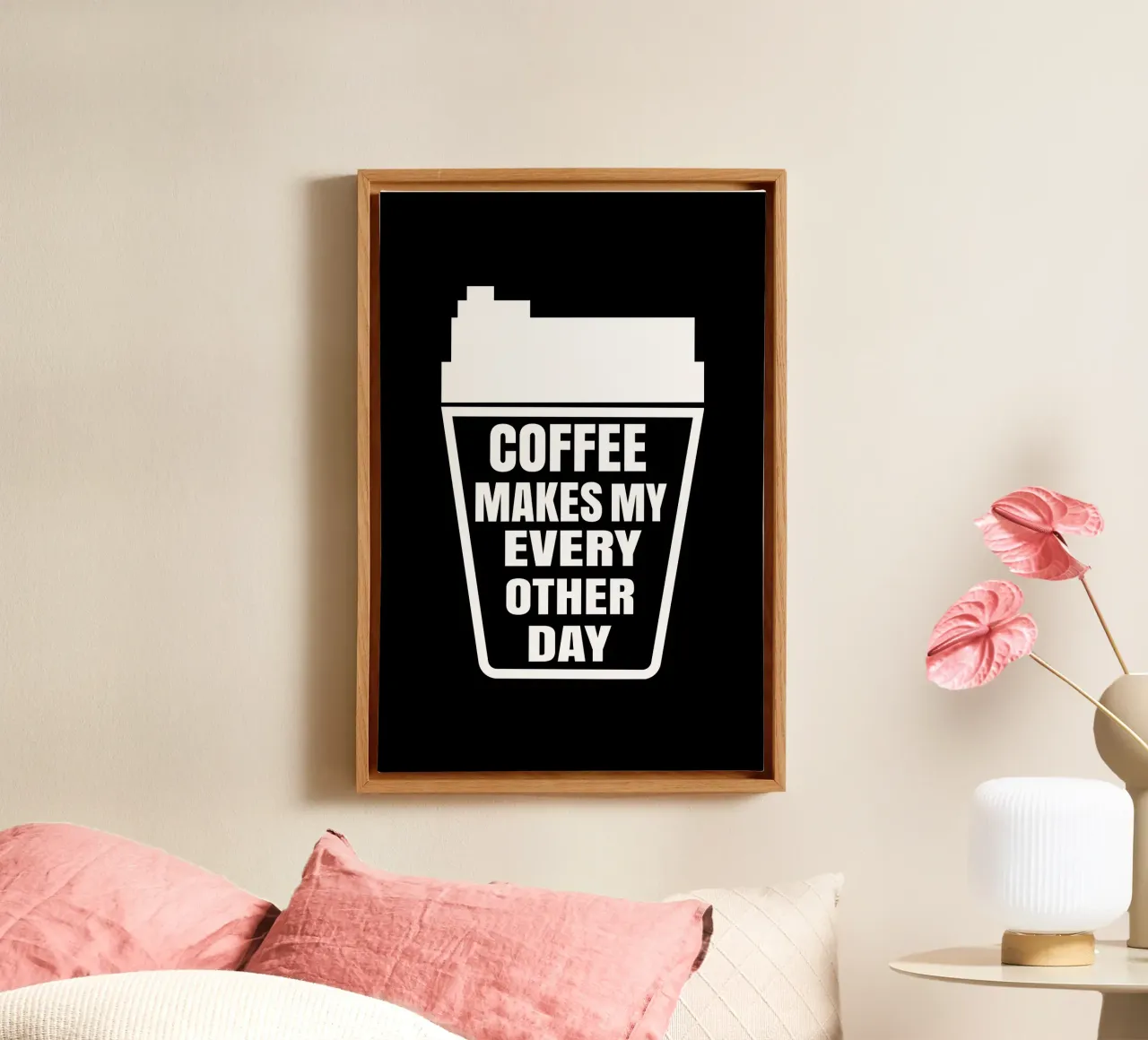 Coffee makes my every other day tela con Cornice a cassetta da happieeagle