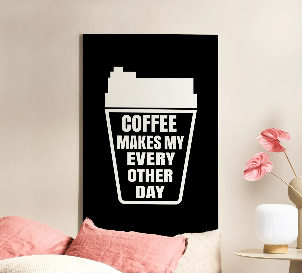 Coffee makes my every other day tela con Cornice a cassetta da happieeagle