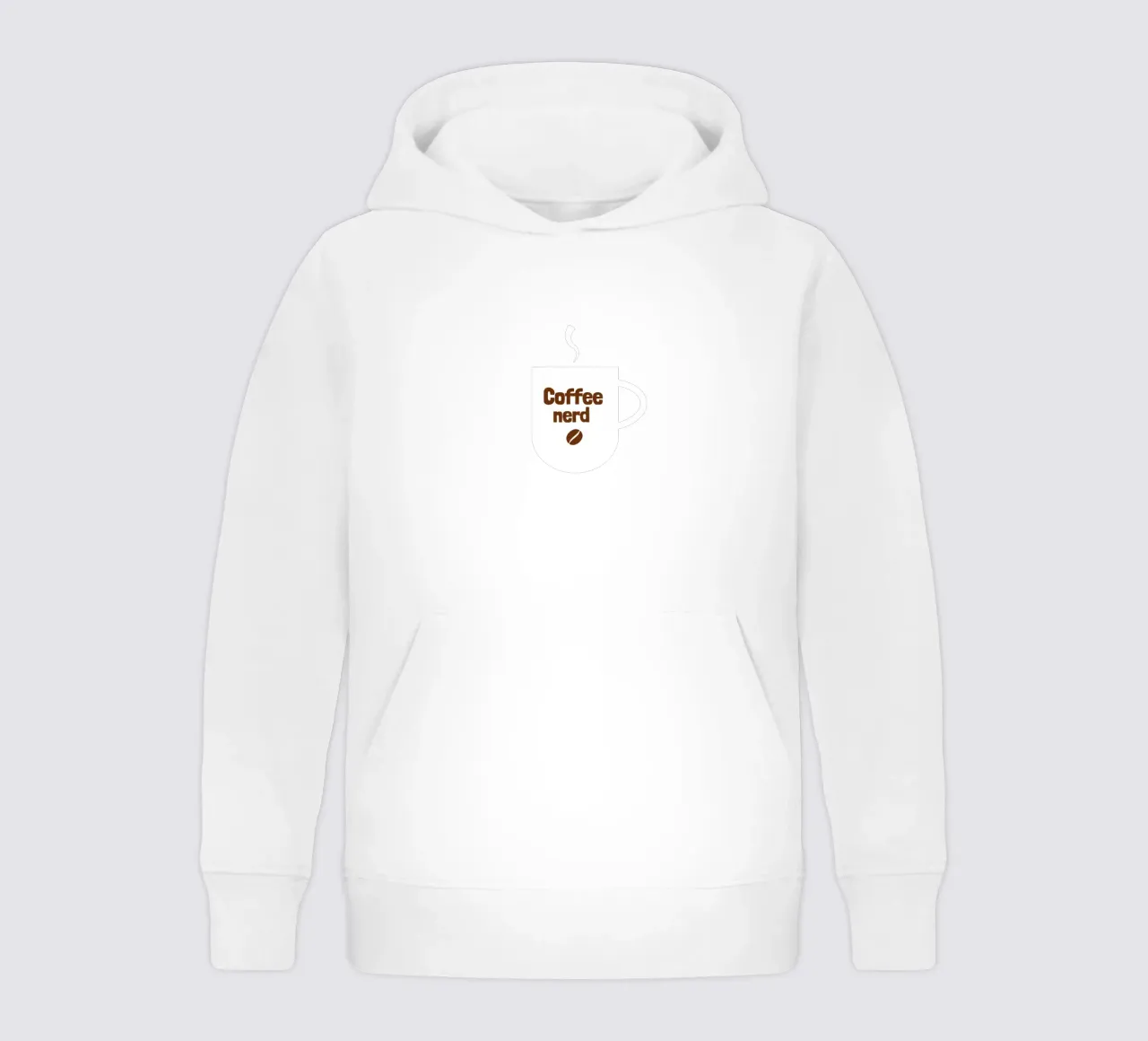 Coffee nerd felpa bambino con cappuccio da happieeagle