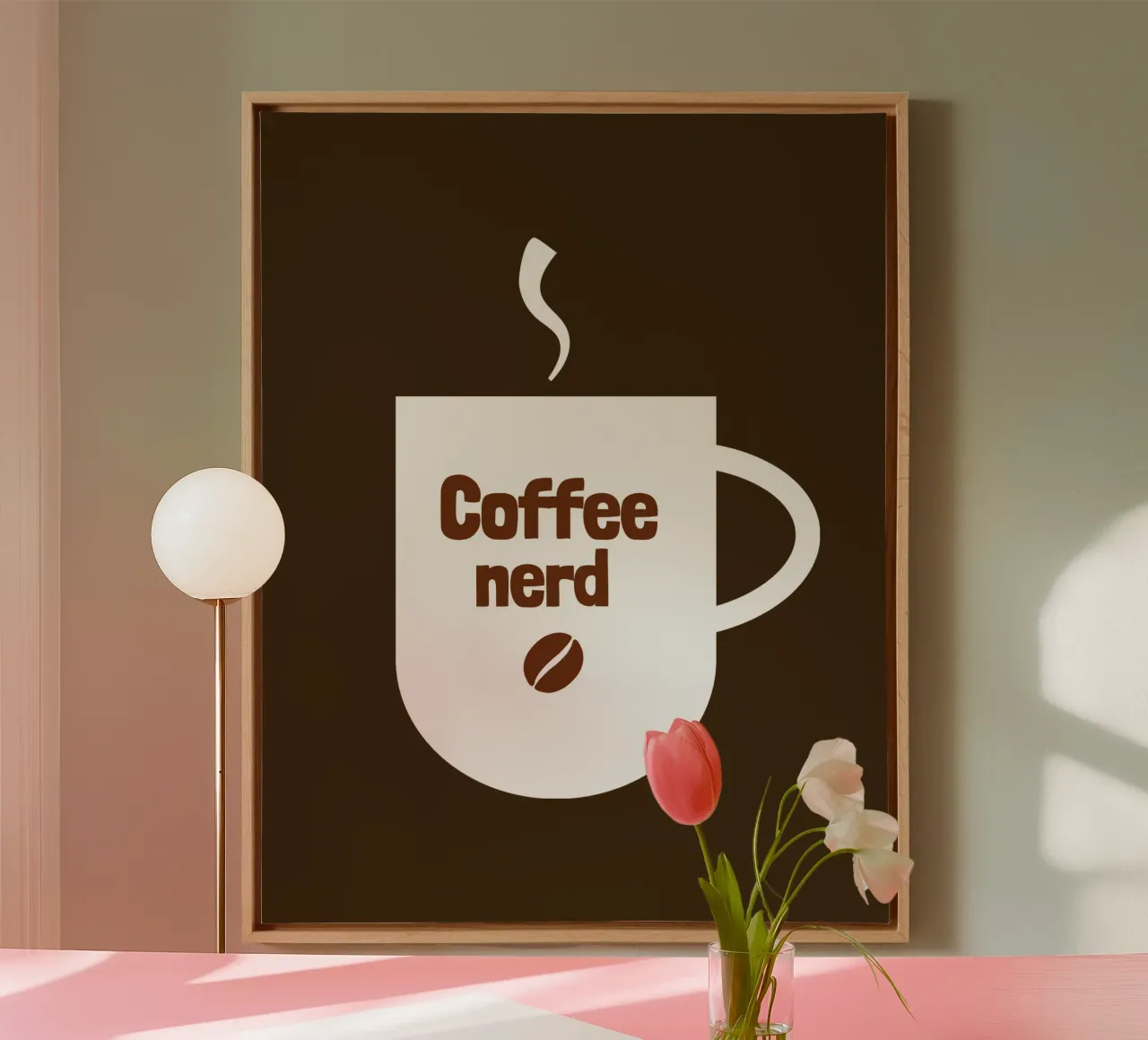 Coffee nerd tela con Cornice a cassetta da happieeagle
