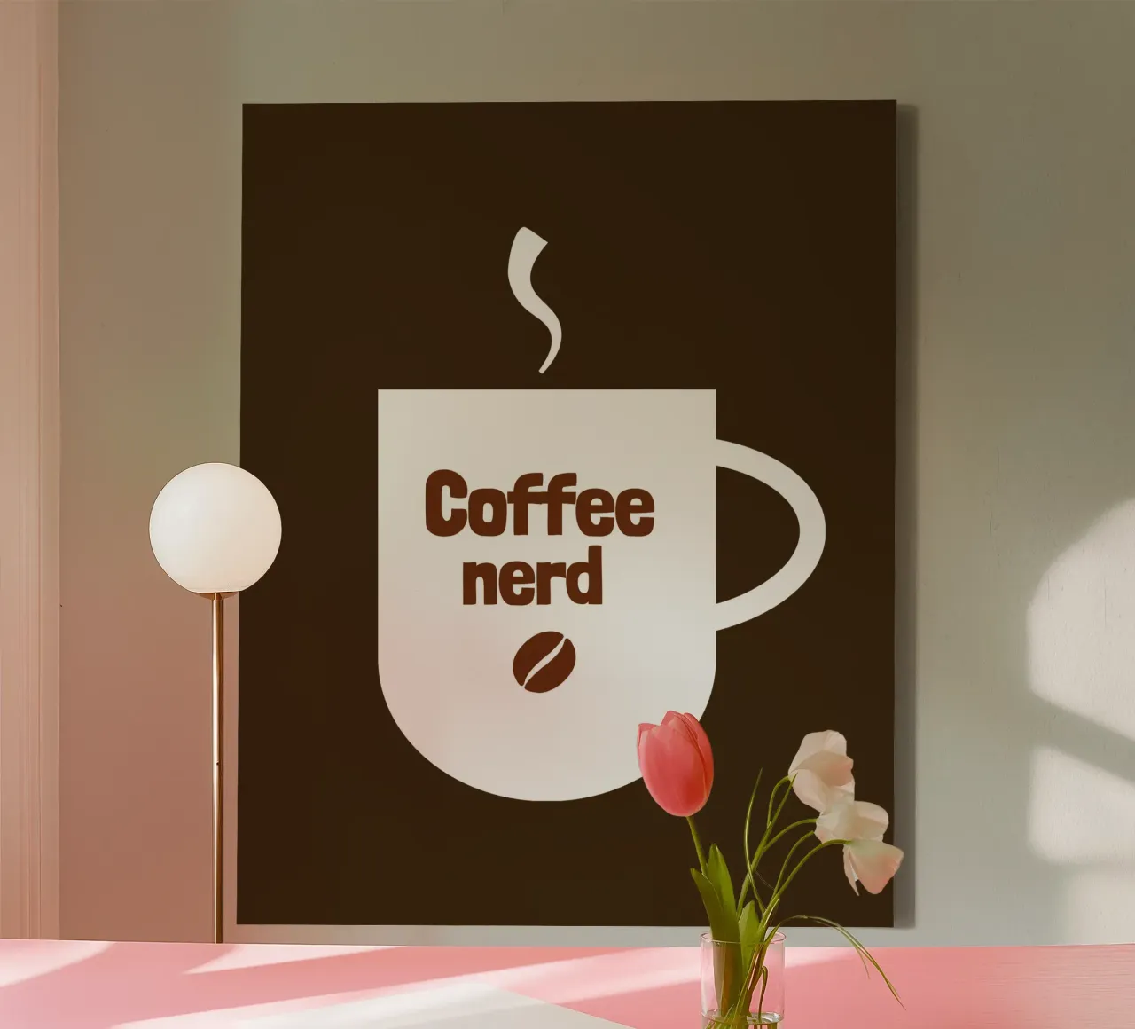 Coffee nerd tela con Cornice a cassetta da happieeagle