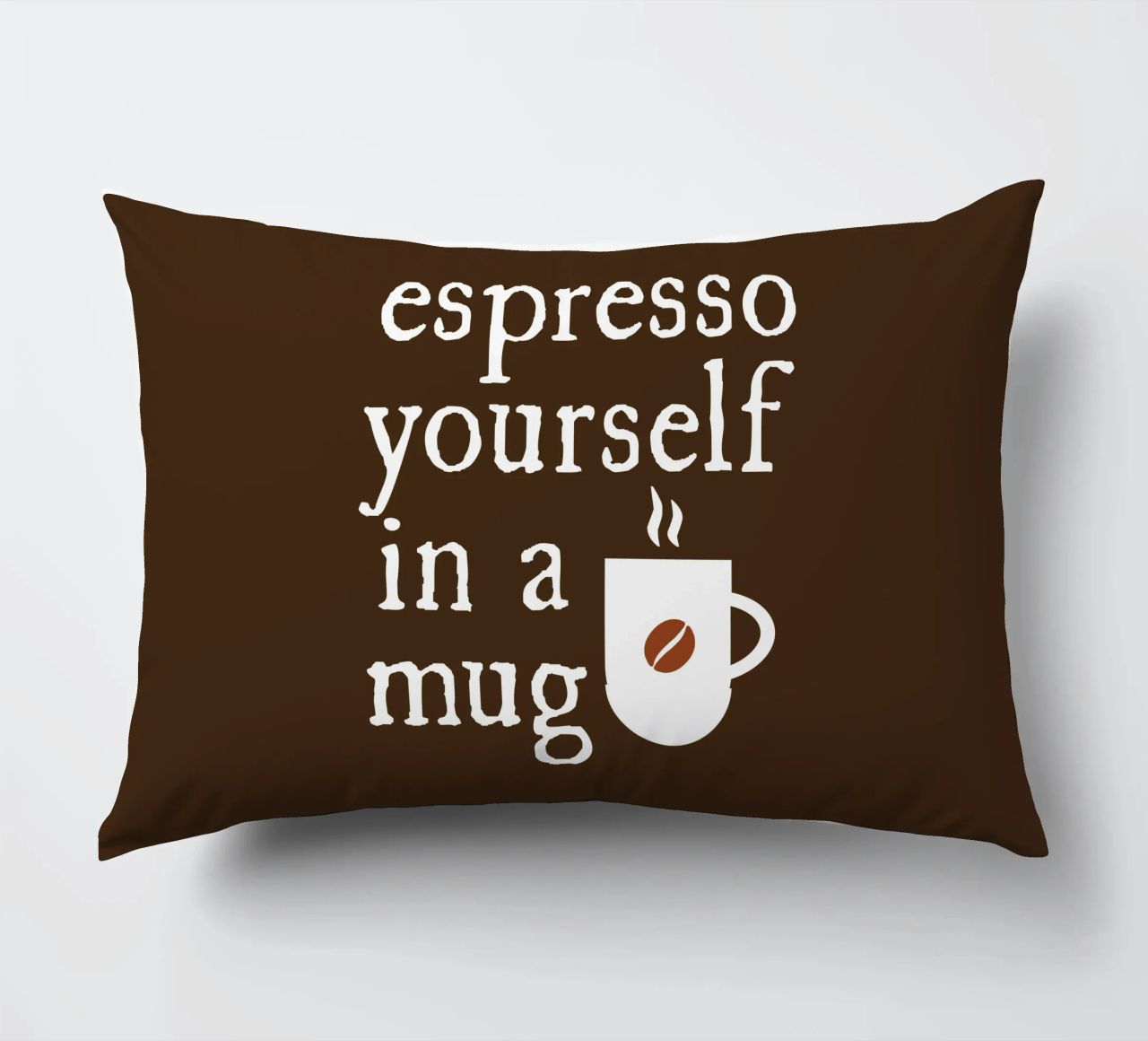 Espresso yourself in a mug cuscino da happieeagle